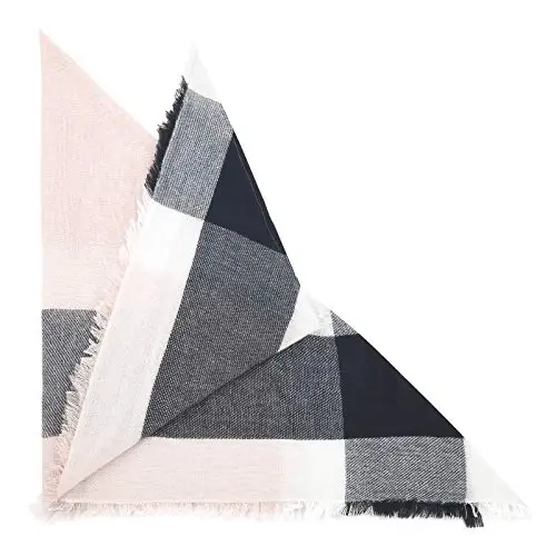 Ayollar uchun shirin sovg'alar - Plaid Blanket Scarf, Trendy Tartan Sharflar, Katta o'lchamli Wrap Shawl - 3