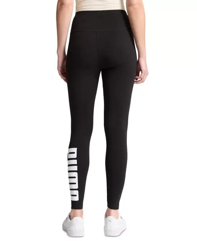 Ayollar uchun sport grafikli uzun shim - Puma qora/oq - 4