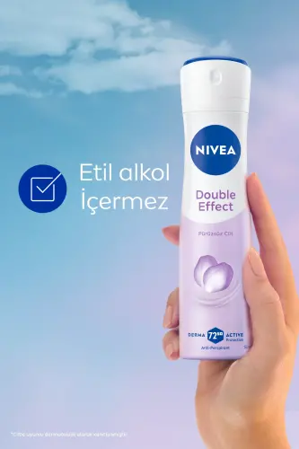 Ayollar uchun sprey dezodorant Double Effect 150ml, ter hidi hissiga qarshi 48 soat himoya, silliq qovurg'a osti - 11