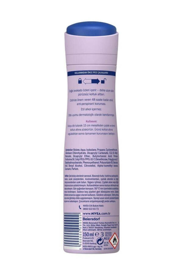 Ayollar uchun sprey dezodorant Double Effect 150ml, ter hidi hissiga qarshi 48 soat himoya, silliq qovurg'a osti - 10