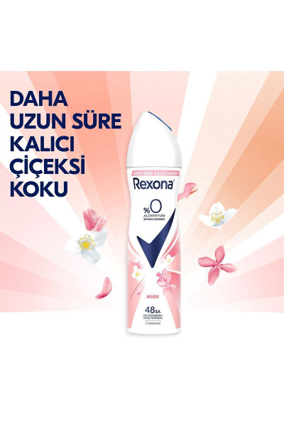 Ayollar uchun sprey dezodorant Musk 0% alyuminiy 48 soat ter hidiga qarshi himoya 150 ml X3 - 3