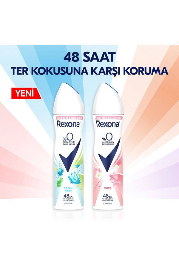 Ayollar uchun sprey dezodorant Musk 0% alyuminiy 48 soat ter hidiga qarshi himoya 150 ml X3 - 6