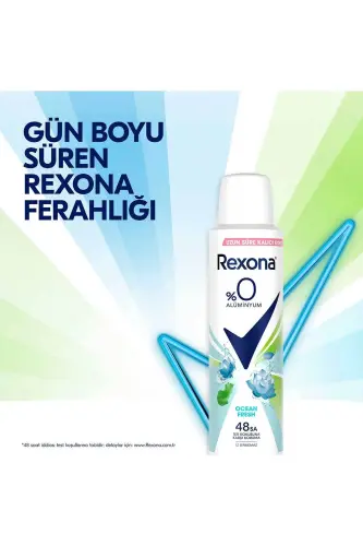 Ayollar uchun sprey dezodorant Ocean Fresh 0% alyuminiy 48 soat ter hidi qarshi himoya 150 ml X3 - 6