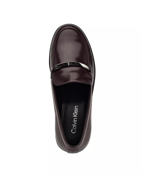 Ayollar uchun Tedda Slip-On libos tekis Loaferlar Qorong'i Qizil - 4