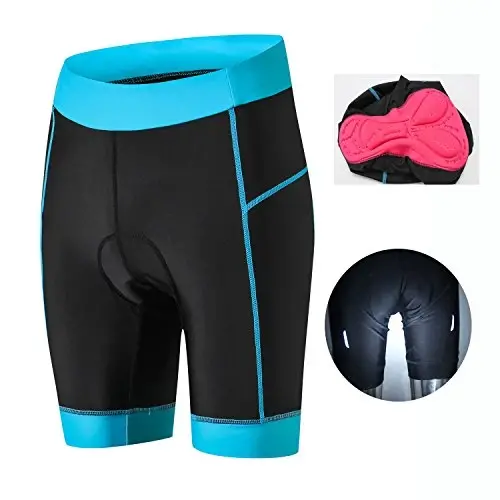 Ayollar uchun velosiped shortilari MTB Bike Shortslari Ladies Coolmax 4D Gel Prokladkali Pastki qismi Padding bilan - 3