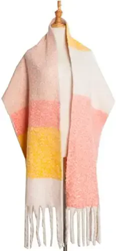 Ayollar uchun Wander Agio qishki iliq sharfi uzun sharf katta sharflar sovuq ob-havo qalin adyol sharflari rang mosligi - 5