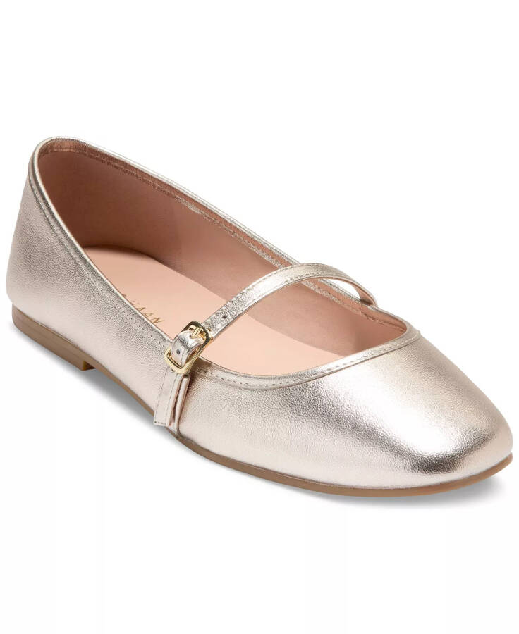 Ayollar uchun Yelena Mary Jane Ballet Flats Soft Gold poyabzali - 1