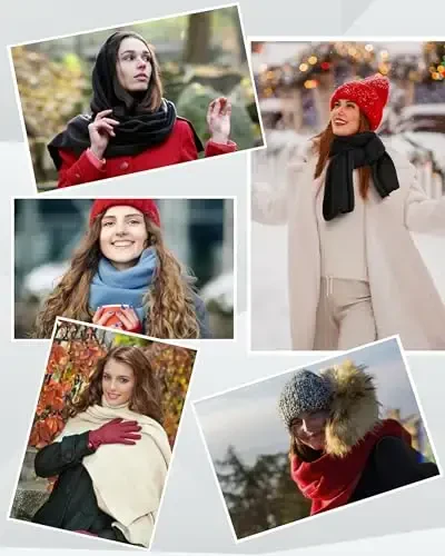 Ayollar uchun Ymomode sharfi, kechki liboslar uchun PasModazoneina ro'mol o'ramlari, katta qishki sharflar ayollar, qish uchun sharf - 6