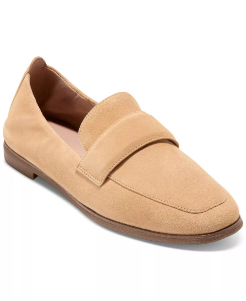 Ayollar uchun yumshoq Trinnie loafer Flats karabuğday zamshi - 1