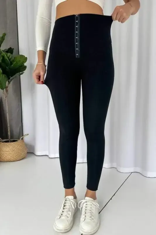 Ayollar uchun yuqori belli korset va ilgak detallari po'latdan yasalgan tortuvchi tayt - 6