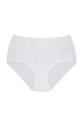 Ayollar uchun yuqori belli paxtali slip ichki kiyim 3 dona to'plam Rangli elastik mato - 3