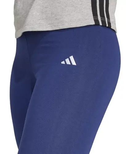 Ayollar uchun zarur kichik logotipli keng paçalı legginglar - To'q ko'k/Oq - 3