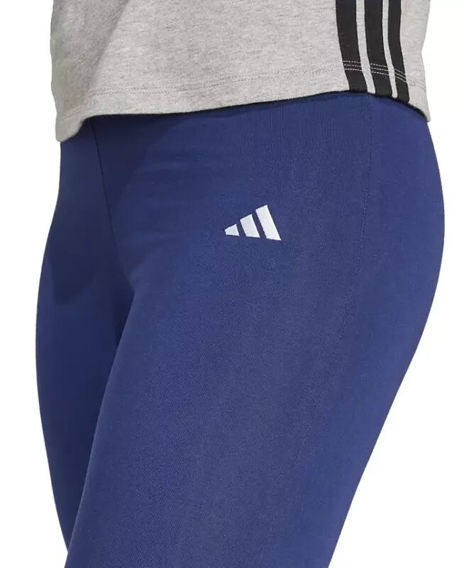 Ayollar uchun zarur kichik logotipli keng paçalı legginglar - To'q ko'k/Oq - 2
