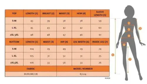 Ayollar uzun qisma bisiklet yoqali naqshli burma bluz va pijama ikki qismli to'plam - 7