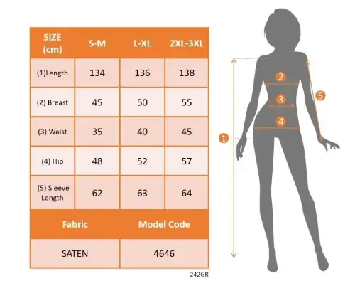 Ayollar uzun qisma kesilgan yoqali belbog'li uzun atlas ko'ylak - 4
