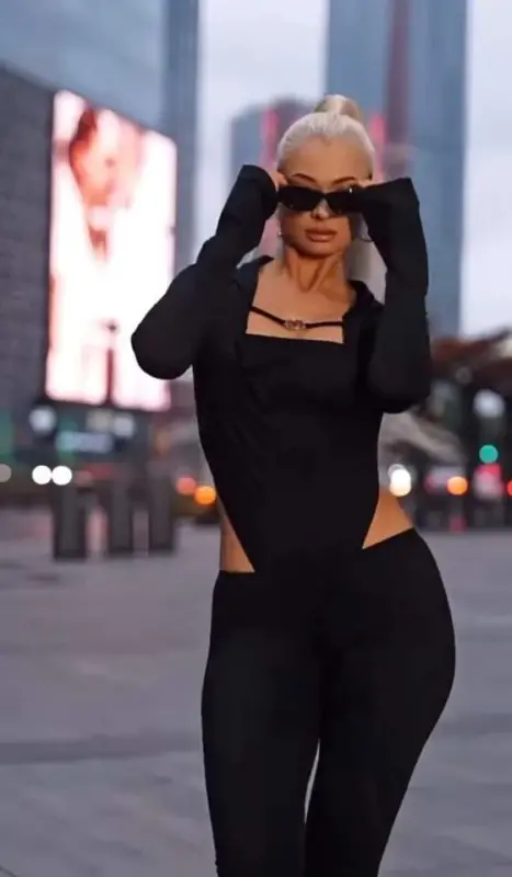 Ayollar uzun qisma kvadrat yoqali tokka va bel dekoltesi batafsil kombinezon kombinezon - 3