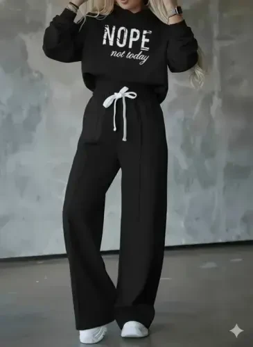 Ayollar uzun qisma Nope bosma belida Ribana ikki qismli kostyum - 4