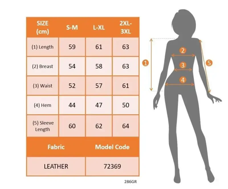 Ayollar uzun qisma old fermuarlı teri qisqa kurtka - 6