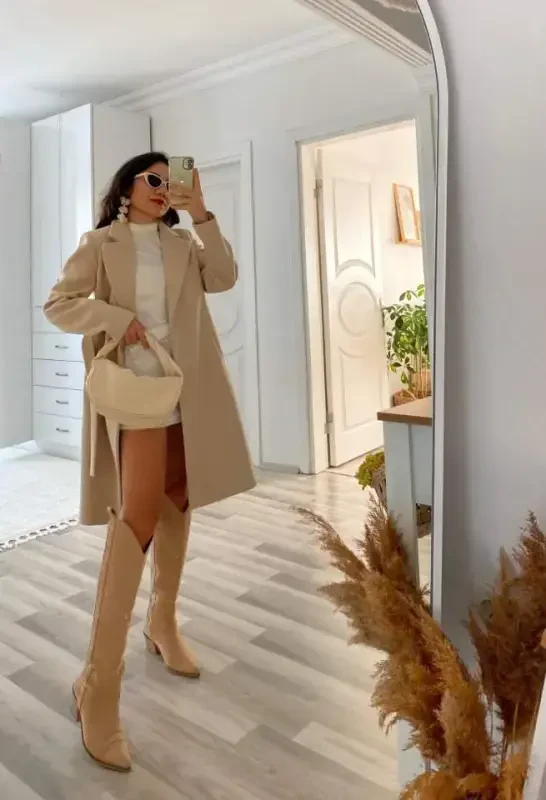 Ayollar uzun qisma peluş mini ko'ylak - 3