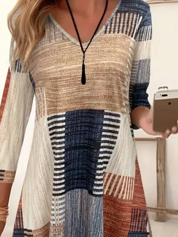 Ayollar uzun qisma V bo'yinli suprema mini ko'ylak - 2