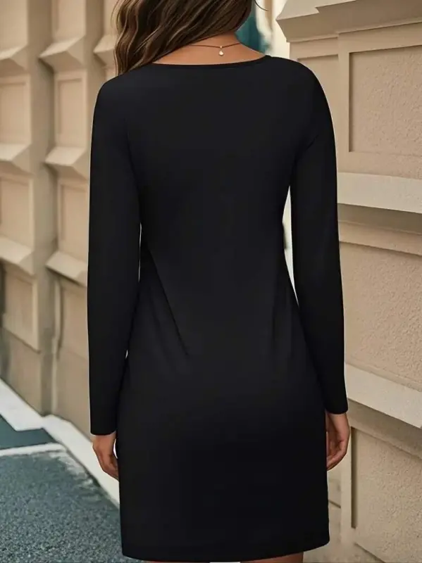 Ayollar uzun qisma velosiped yoqali gulli naqshli mini dalgıç ko'ylak - 3