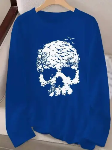 Ayollar uzun qisma velosiped yoqali kungaboqar naqshli viskoza bluzkasi - BÜYÜKBEDENIZ (1)