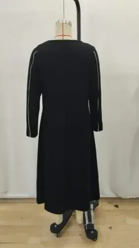 Ayollar uzun qisma velosiped yoqali midi modal ko'ylak - 7