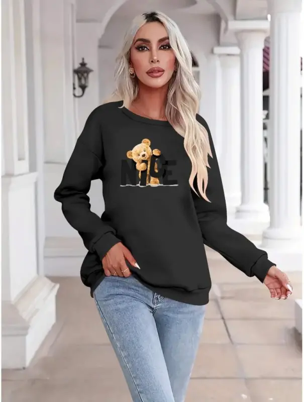 Ayollar uzun qisma velosiped yoqali viskoza ikki ip bluzasi - BÜYÜKBEDENIZ