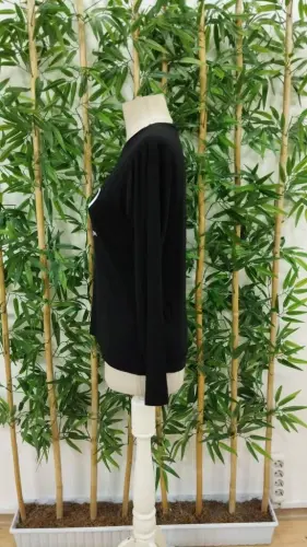 Ayollar uzun qisma velosiped yoqali Youdesenli viskon bluz - 6