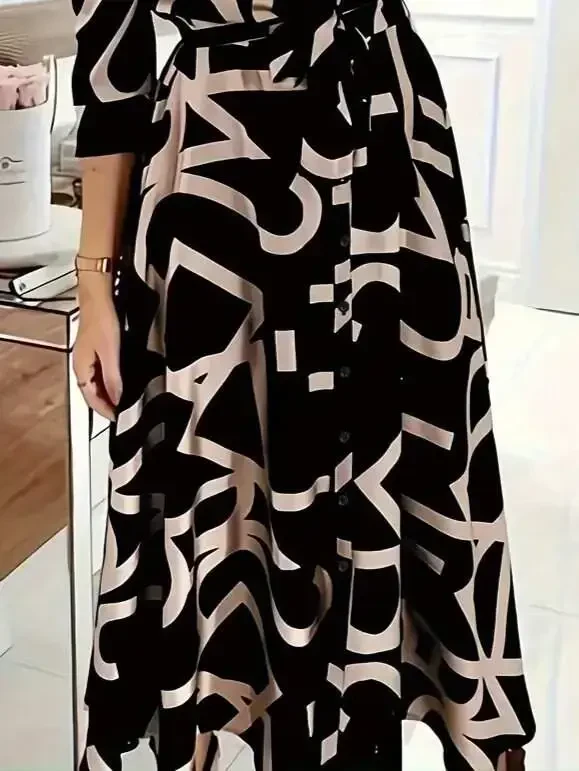 Ayollar uzun qisma yoqali old tugmali uzun suprem ko'ylak - 3