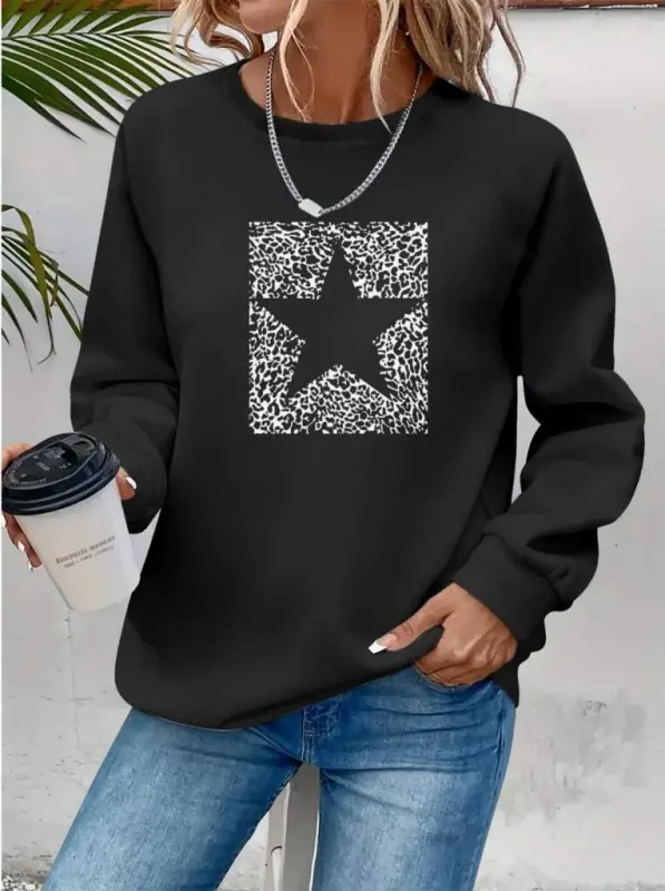 Ayollar uzun qolli Velosiped yoqali naqshli viskon ikki ipli bluz - BÜYÜKBEDENIZ