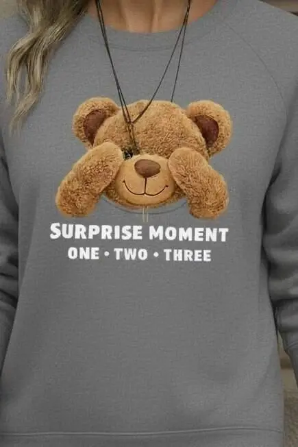 Ayollar uzun yengli velosiped yoqali ayiqcha naqshli viskoza ikki ipli bluz - 2