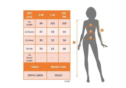 Ayollar V yoqali old tugma detallari Bel qismida elastik zig'ir tolali qisqa ko'ylak - 4