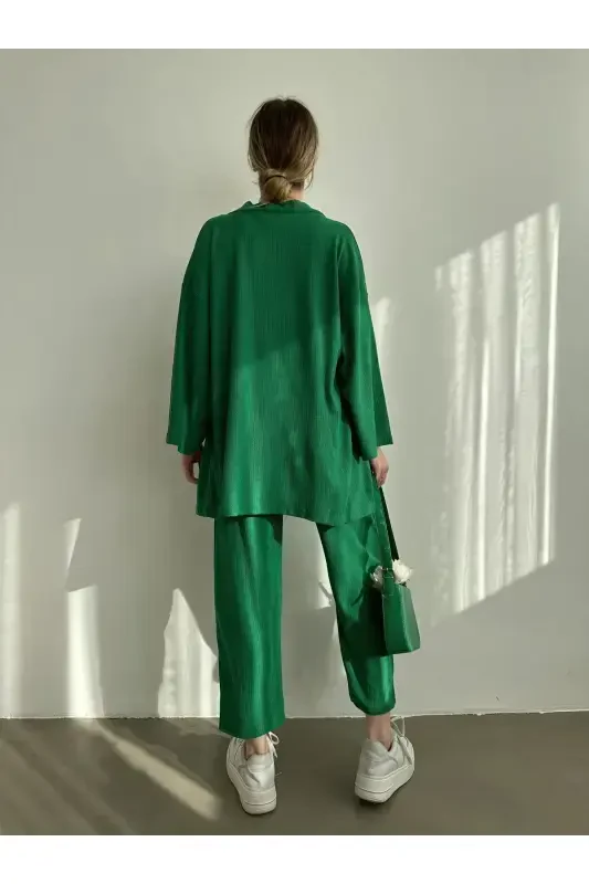 Ayollar yashil kimono shim kostyumi - Yashil - 5