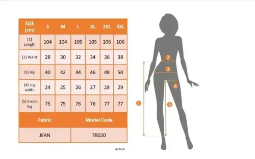 Ayollar Yüksek Bel İspancha Klosli Jinsi Shim - 6