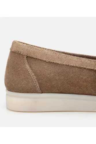 Ayollar zamsh teri norka ponponli loafer - 5