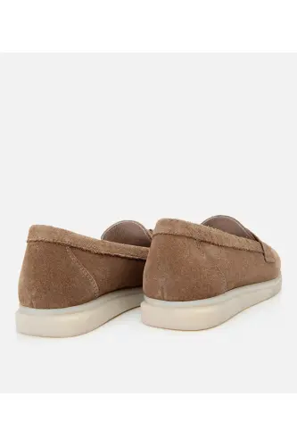 Ayollar zamsh teri norka ponponli loafer - 6
