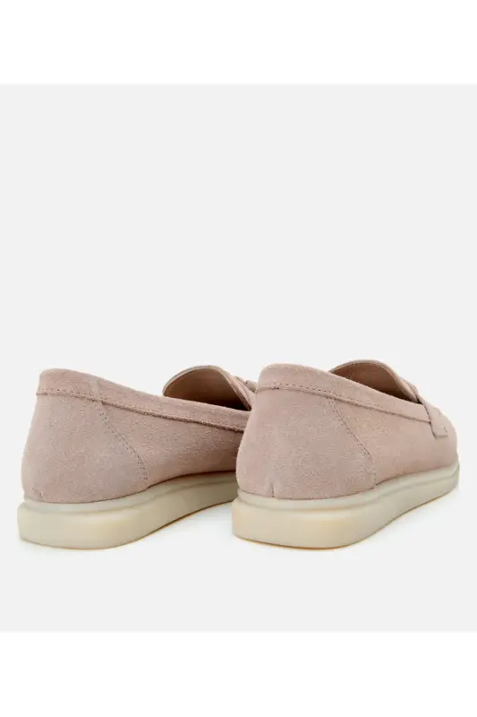 Ayollar zamsh terisi bej popukli kundalik loafer-BEJ - 6