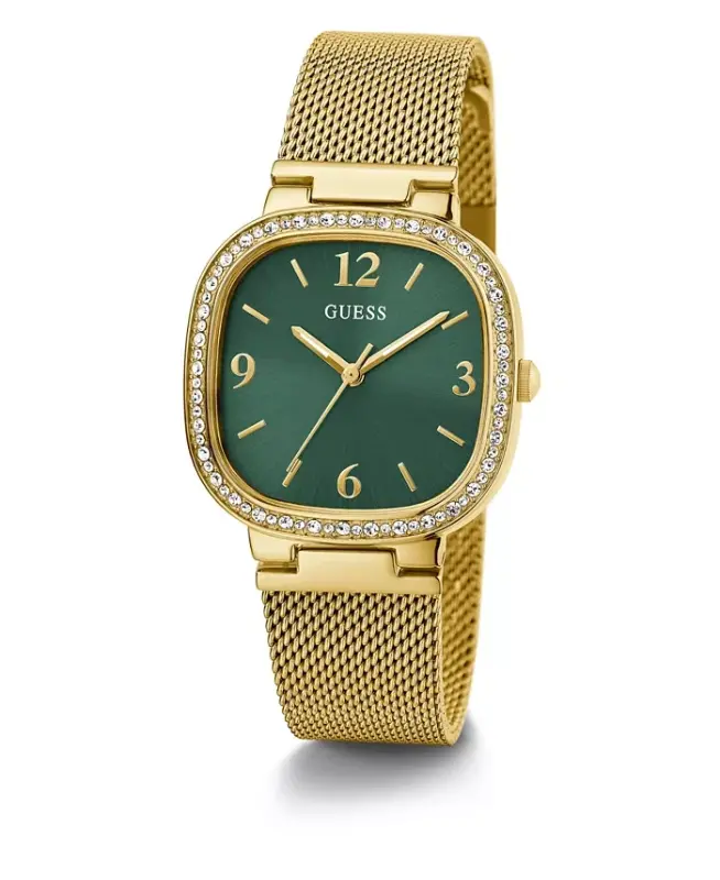 Ayollarning analog oltin rangli zanglamaydigan po'lat va to'rli soati 32 mm - Oltin rang - 5