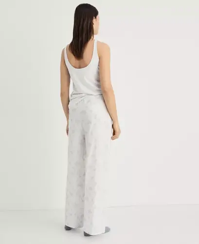 Ayollarning kashtalangan pajama shimlar - MANGO (1)