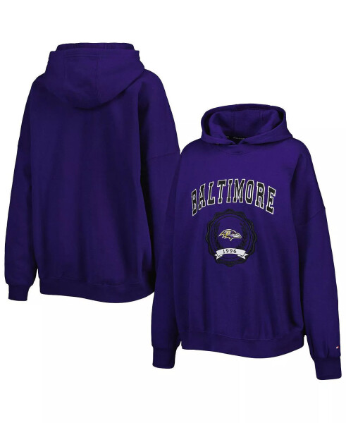Ayollarning Mor Baltimore Ravens Becca Ensiz Yengi Kiyimli Kapşonlu Svitteri Mor - 3