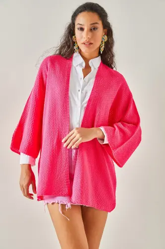 Ayollarning pushti rangli ko'ylak modeli HRK-19000057 - 4