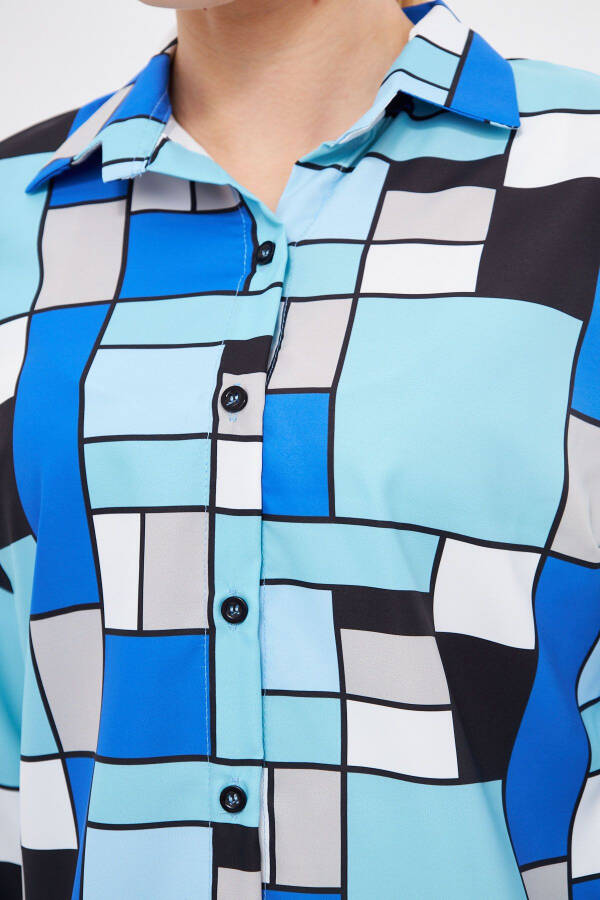 Ayoq Bilagi Tasvirli Uzun Yelka Gömlek ARM-25K001040 - 4