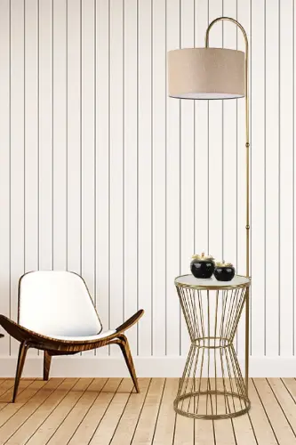 Aytuğ Floor Lamp Antiqued Marble Wood Rattan Shade-Antiqued - 2