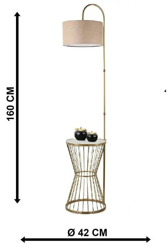 Aytuğ Floor Lamp Antiqued Marble Wood Wicker Shade-Antiqued - 5