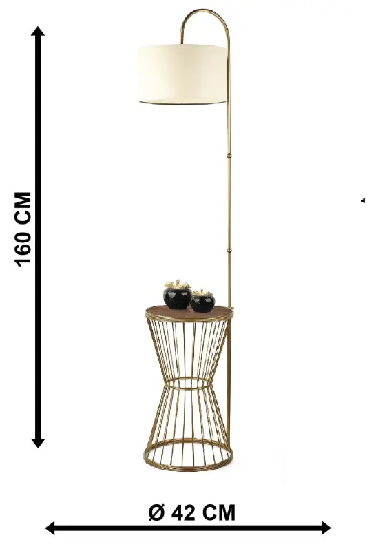 Aytug Sehpa Lambader Eskitma Yong'oq Yog'och Krem Shapka-Eskitma - 5