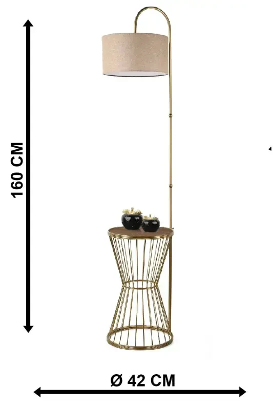 Aytuğ Tripod Floor Lamp Antique Walnut Wood Rattan Shade-Antique - 5