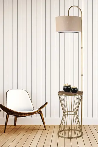 Aytuğ Tripod Lamp Antiqued Walnut Wood Rattan Shade-Antiqued - BEGÜSA (1)