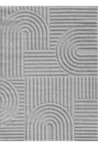Quincey Буклели Yumuşak Peluş Post Shaggy Krem Çocuk Odası Oturma Odası Salon Mutfak Halısı-Gri - VENUCCI HOME & LIVING (1)