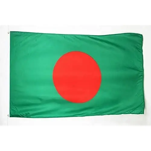 AZ FLAG - Bangladesh Flag - 3x5 Ft - 100D Polyester Bangladeshi Banner with Two Metal Grommets - Fade Resistant - Vivid Colors - 3' x 5' Feet - 150x90 Cm - 1
